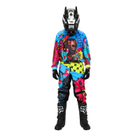 Grom Штаны кроссовые Fatbear LimeBlue в Саратове