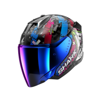 Shark Шлем Skwal I3 Jet Hellcat Black/Chrome/Blue в Саратове