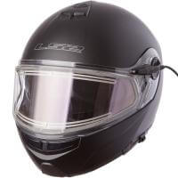 LS2 Мотошлем снегоходный FF325 Strobe Electric Snow Solid Черный Матовый в Саратове
