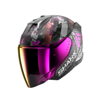 Shark Шлем Skwal I3 Jet Hellcat Mat Black/Chrome/Violet в Саратове