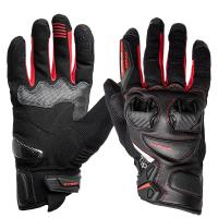 Sweep Перчатки кожаные+текстиль Hammer Black/Red в Саратове