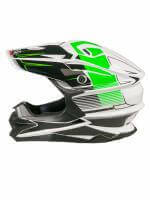 AIM Шлем кроссовый JK803 White/Green в Саратове