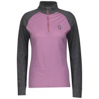 Scott Термокофта женская  Zip Defined Merino dark grey melange/cassis pink в Саратове