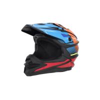Desment Шлем кроссовый Raptor Black-Blue-Orange graphic в Саратове