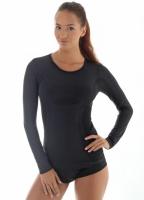 Brubeck Футболка женская дл.рукав Comfort Wool Черный в Саратове