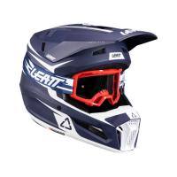Leatt Шлем кроссовый 3.5 V26 Blue + очки Vizion 3.5 в Саратове