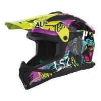 LS2 Шлем MX708 Fast II Gorilla фиолетово-желтый в Саратове