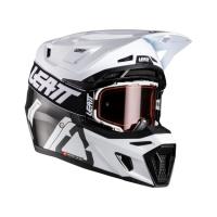 Leatt Мотошлем 9.5 Carbon-White + очки Velocity 6.5 V26 в Саратове