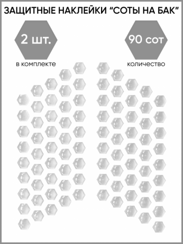 Motolike Наклейки на бак Соты Прозрачные в Саратове