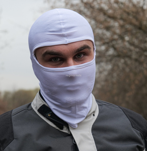 MotoLike Подшлемник Хлопок/Эластан Белый в Саратове