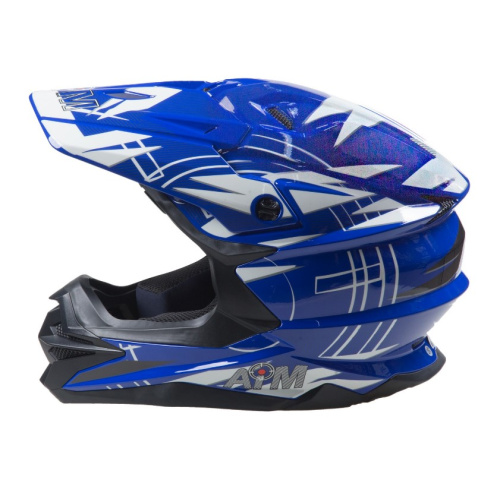 AiM Шлем кроссовый JK803S Blue/White в Саратове