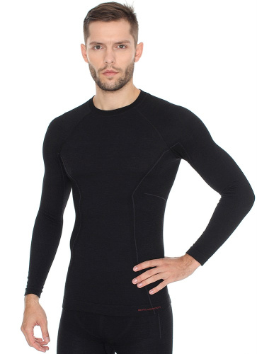 Brubeck Футболка мужская Active Wool Черный в Саратове